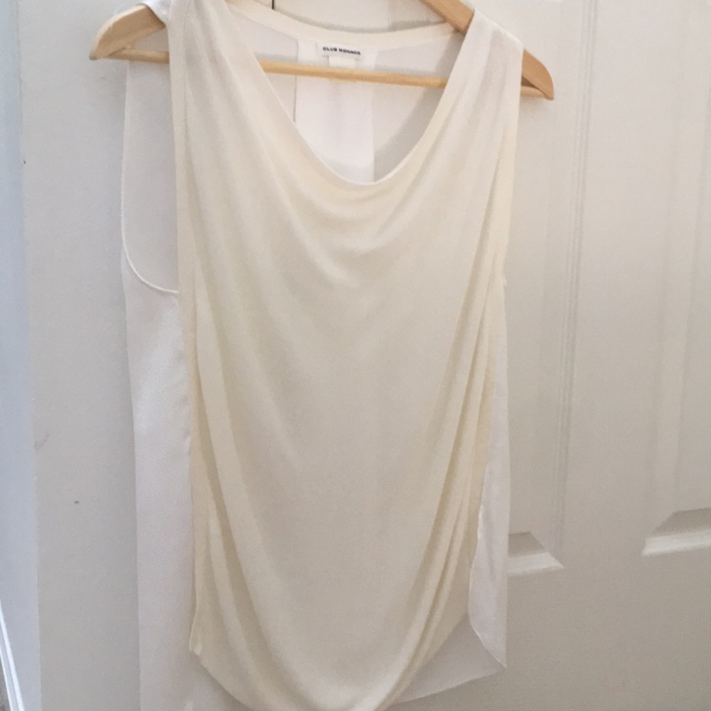 Club Monaco cream sleeveless tank